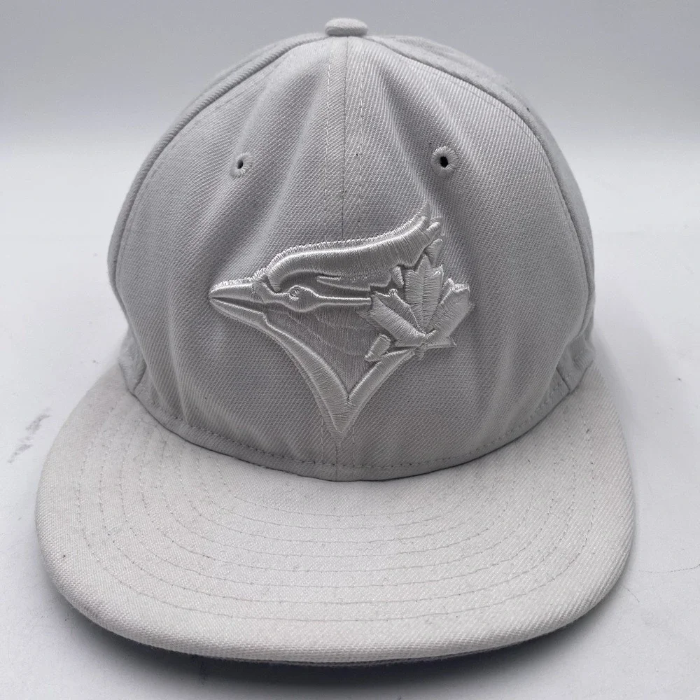 Toronto Blue Jays Hat Whiteout New Era 9Fifty‎ SnapBack White Flatbill Cleaned